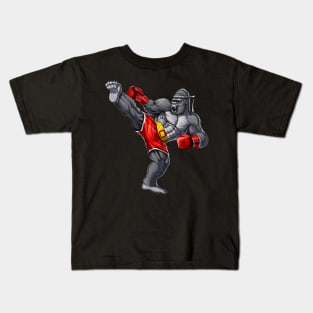 Gorilla Muay Thai Fighter Kids T-Shirt